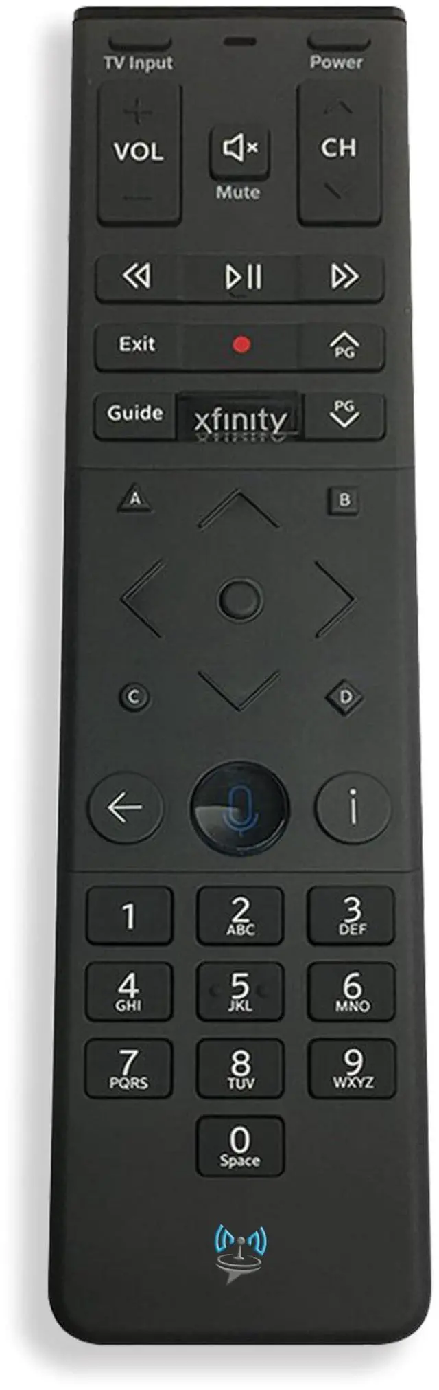 Main image of Remote Control Replacement Xfinity XR15 for Comcast X1 Xi6 Xi5 XG2 & Flex - Voice Commands Backlit Black ABS Plastic RC with Batteries Included