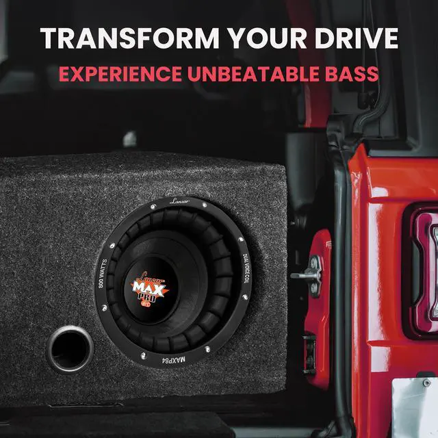 Alt view image 7 of 7 - 8 inch Car Subwoofer Speaker - Black Non-Pressed Paper Cone, Aluminum Voice Coil, 4 Ohm Impedance, 800 Watt Power and Foam Edge Suspension for Vehicle Audio Stereo Sound System - MAXP84