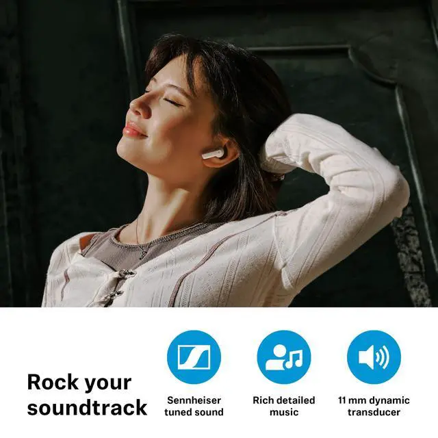 Alt view image 4 of 7 - ACCENTUM Open Wireless Earbuds, Open Ear Buds Design, Dynamic Sound & Bluetooth 5.3, IPX4 Splash Protection, 28 Hours Battery Life, USB-C Charging Case, Music, Phone Calls, Travel, Cream