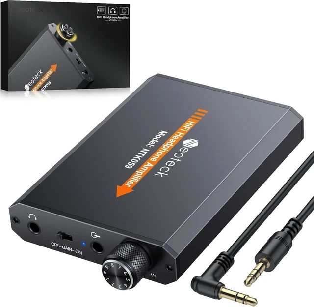 Main image of 16-300 Ohm Portable Headphone Amplifier,3.5mm Jack Headphone Amp Rechargeable Amplifier with Volume Control,Two-Stage Gain Switch, Headset Amplifier for PC/CD/MP3/MP4 Players-Non-Bluetooth