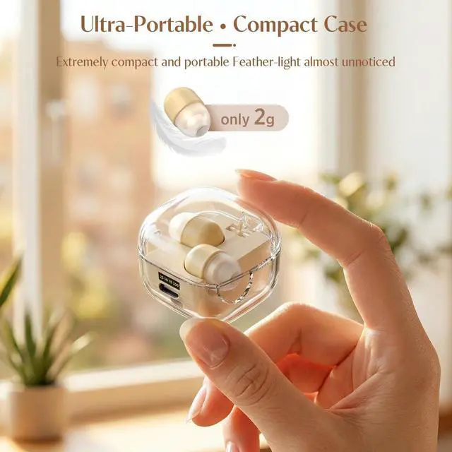 Alt view image 6 of 7 - Mini Small Invisible Earbuds Wireless Bluetooth Tiny Hidden Earbuds | Low Profile Skin Tone Micro Earbuds Mini Hidden Headphones For Work Mini Small Ear Buds Invisible Headphones
