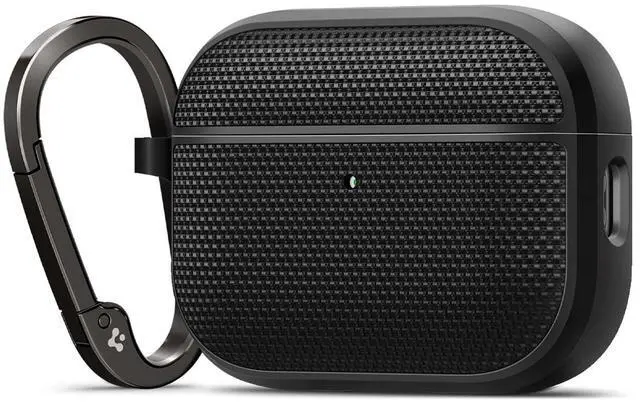 Main image of Classic Fit Designed for AirPods Pro 3 Case (2025) | Premium Fabric with Inner Suede Lining, Carabiner Included, Wireless Charging Compatible - Black
