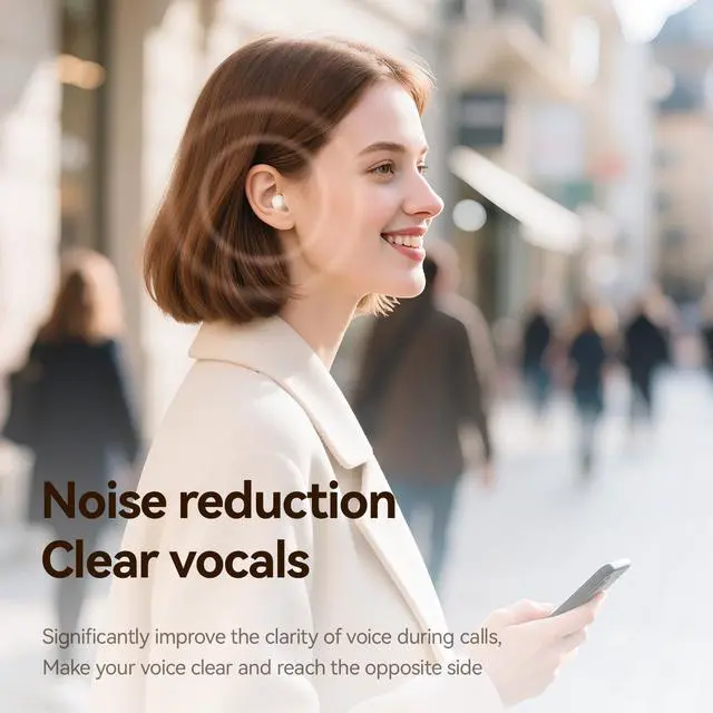 Alt view image 4 of 7 - Flat Sleep Earbuds for Side Sleepers, Invisible Mini Earbuds for Small Ear Canals, Bluetooth 5.4, 66H Battery, Noise Blocking, Waterproof, LED Display for Sleep, Work & Travel(Black)