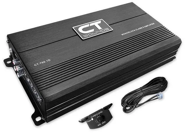 Alt view image 2 of 6 - CT-700.1D Compact Class D Car Audio Monoblock Amplifier, 700 Watts RMS