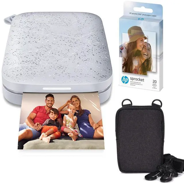 Main image of Sprocket Portable 2x3 Instant Photo Printer (Luna Pearl) Zink Paper Bundle