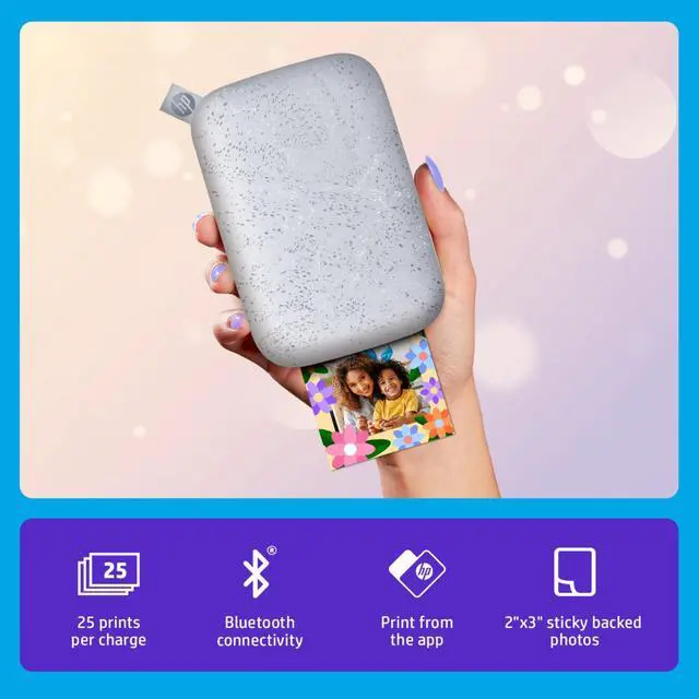 Alt view image 2 of 7 - Sprocket Portable 2x3 Instant Photo Printer (Luna Pearl) Zink Paper Bundle