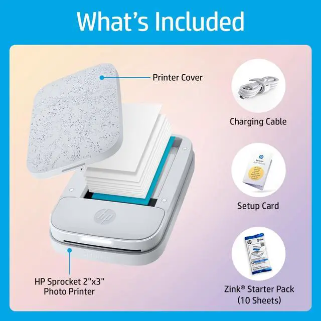 Alt view image 4 of 7 - Sprocket Portable 2x3 Instant Photo Printer (Luna Pearl) Zink Paper Bundle