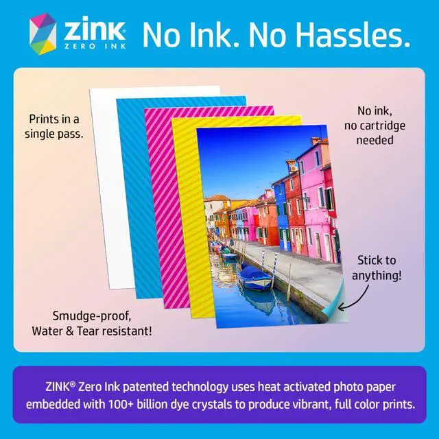 Alt view image 5 of 7 - Sprocket Portable 2x3 Instant Photo Printer (Luna Pearl) Zink Paper Bundle