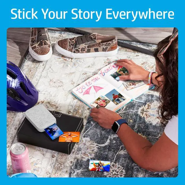 Alt view image 7 of 7 - Sprocket Portable 2x3 Instant Photo Printer (Luna Pearl) Zink Paper Bundle