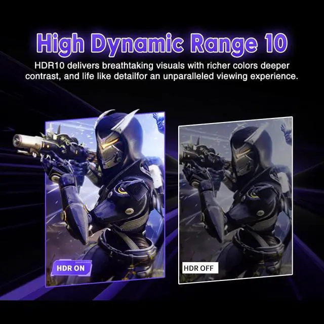 Alt view image 4 of 7 - Gaming Monitor 24 inch 240Hz, VA 1ms, FHD 1080p Computer Monitor | HDR 10 100% sRGB, Bluelight Filter, 2 HDMI & 1 DP Port, Support Adaptive Sync and Wall Mounted