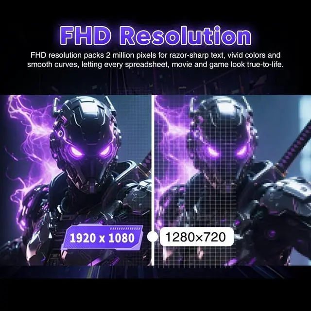 Alt view image 3 of 7 - Gaming Monitor 24 inch 240Hz, VA 1ms, FHD 1080p Computer Monitor | HDR 10 100% sRGB, Bluelight Filter, 2 HDMI & 1 DP Port, Support Adaptive Sync and Wall Mounted