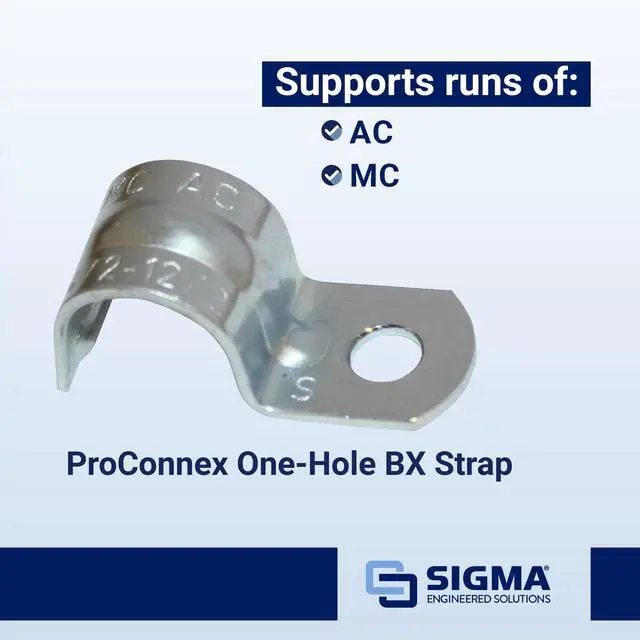 Alt view image 3 of 5 - ProConnex 55919M One-Hole AC/MC Strap, 100-Pack (Gray)