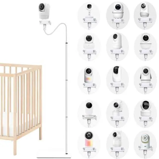 Alt view image 2 of 7 - Baby Monitor Camera Floor Stand Holder Mount Compatible with VTech/HelloBaby/Nanit Pro/Momcozy/iFamily/OKAIDI/Blemil/Motorola/Leapfrog/nooie IPC100/Infant Optics/ANMEATE/Flexible Holder Stand