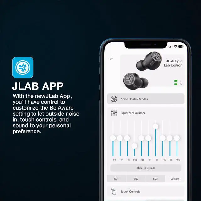 Alt view image 5 of 7 - Epic Lab Edition, True Wireless Earbuds, Hybrid Dual Drivers, Spatial Audio, Black