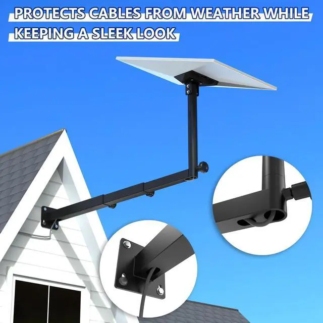Alt view image 6 of 6 - Extension-Type Starlink Gen 3 Mount with Adapter, Heavy Duty Starlink Long Wall Mount,Adjustable Mounting Kit for Starlink Gen 3 Internet Kit Satellite