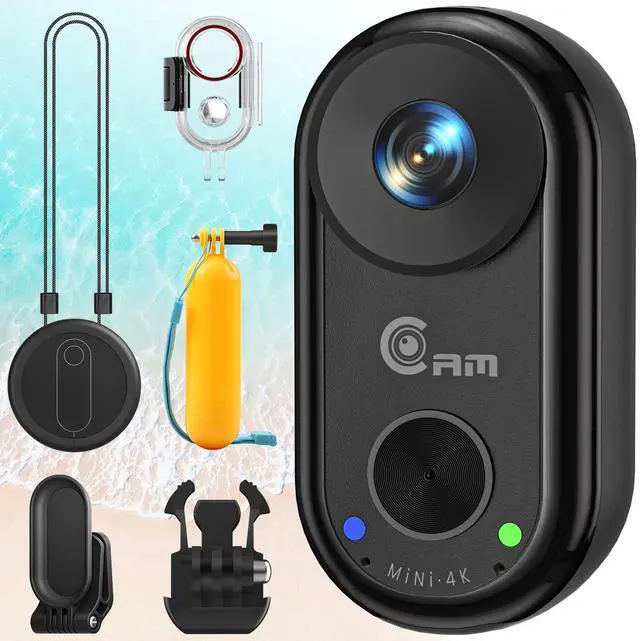 Main image of 4K Mini Wearable Body Camera with Waterproof Floating Hand Grip 40M Underwater POV Camera, Magnetic Thumb-Size Action Cam, 6-Axis Stabilization, Hands-Free Recording for Snorkeling/Surfing