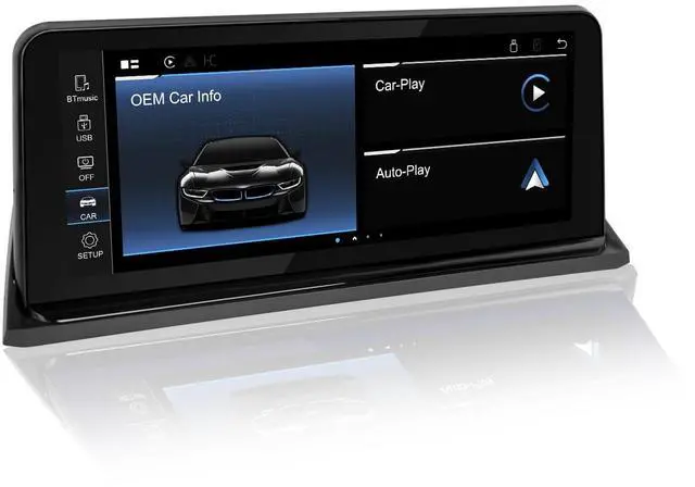 Main image of Linux Vertical Screen E70 E71 CIC Wired and Wireless CarPlay Retrofit Android Auto, 1920 x 720 Display Mirror Link Car Radio Bluetooth Video Player Screen for BMW X5 X6 (2010-2012)