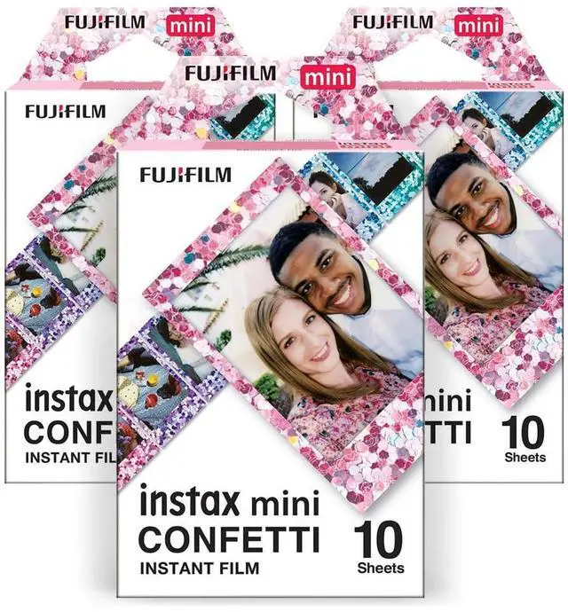 Main image of Instax Confetti Mini Film 10 Exposures | Compatible with Cameras, Stunning Designs, Captivate Memories, Vibrant Colorful Instant Photos, (3 items)