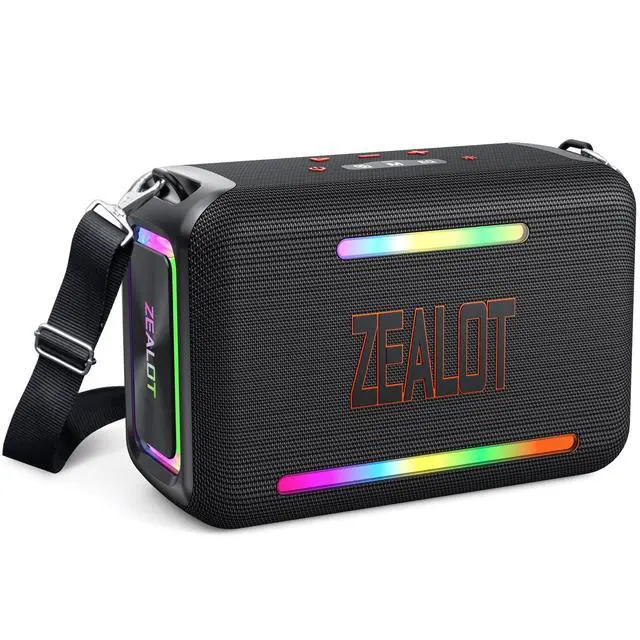 Main image of 120W RMS(150W Peak) Bluetooth Speaker, Portable Wireless Speakers IPX6 Waterproof Loud Bluetooth Subwoofer Speaker with LED Light, 40H Playtime, Custom EQ, Stereo TWS Pairing for Outdoor, Party