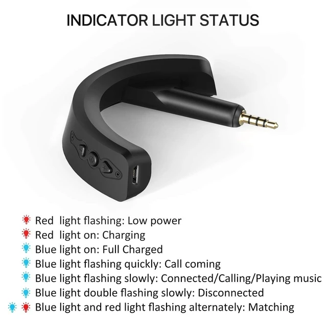 Alt view image 7 of 7 - Bluetooth Adapter for Bose QuietComfort 15, Black Add Bluetooth Audio to Bose QC15 Headphones, with AptX Support, Builtin Microphone & Volume Controls