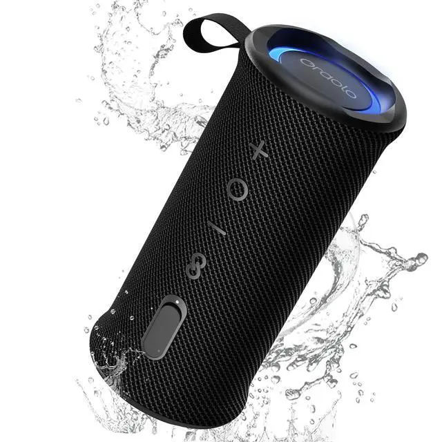 Main image of Portable Bluetooth Speaker, Wireless Speakers with 24W Loud Stereo Sound, Bluetooth 6.0, RGB Lights, IPX6 Waterproof, Ture Wireless Pairing, 15H Playtime, Speaker for Home Beach Party