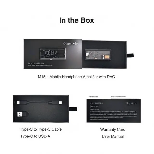 Alt view image 7 of 7 - M15i Mobile DAC Amp - MFi Certified Portable Headphone Amplifier | ESS Flagship DAC, 3.5mm/4.4mm Balanced Output,Supports PCM 768kHz/DSD512 USB C Audio Adapter for iPhone, Android, Laptop