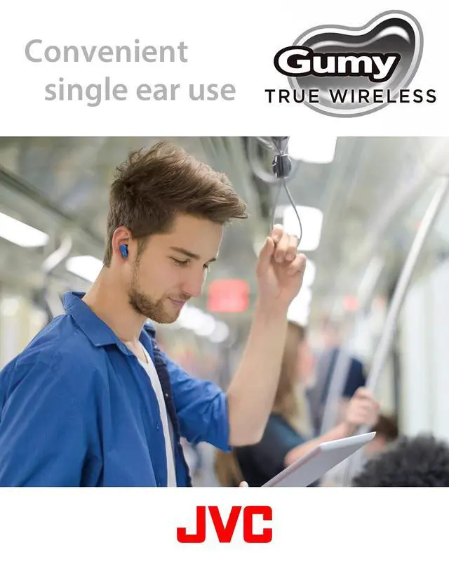 Alt view image 3 of 7 - Gumy HAA7T2B True Wireless Earbuds, Black | Bluetooth 5.3, 24-Hour Playback, IPX4 Water Resistant, XS/S/M/L Earpieces, Built-in Mic