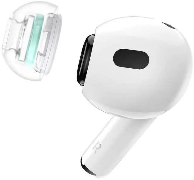 Main image of SuperFine for AirPods Pro Gen 1 & 2 - ML - Medical Grade Silicone Patented Replacement Ear Tips and Adapters for Supreme Comfort (one Pair)(Ear Tips Installed)