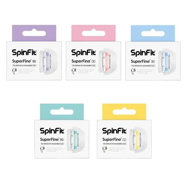 Alt view image 2 of 7 - SuperFine for AirPods Pro Gen 1 & 2 - ML - Medical Grade Silicone Patented Replacement Ear Tips and Adapters for Supreme Comfort (one Pair)(Ear Tips Installed)