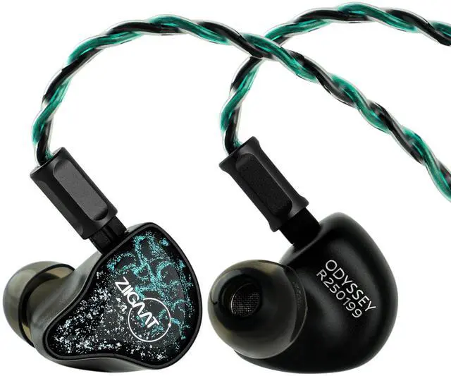 Main image of ZiiGaat x Hangout. Audio: Odyssey 2 in Ear Monitor, 1DD + 3BA Hybrid IEM, HiFi Wired Earbuds, Neutral with Sub-Bass Tuning, with Aluminum Shell and OFC Cable for Musicians Audio Engineers