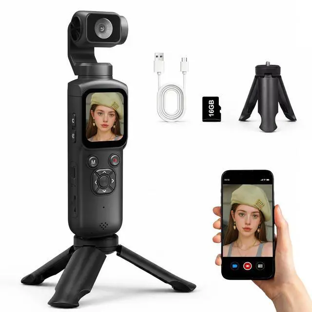 Main image of 4K Vlogging Camera for Beginners, PDAF Autofocus, AI Face Tracking | 4K Video, PDAF Autofocus, EIS Stabilization, 330° AI Face Tracking, WiFi App Control, Touch Screen, Webcam Mode