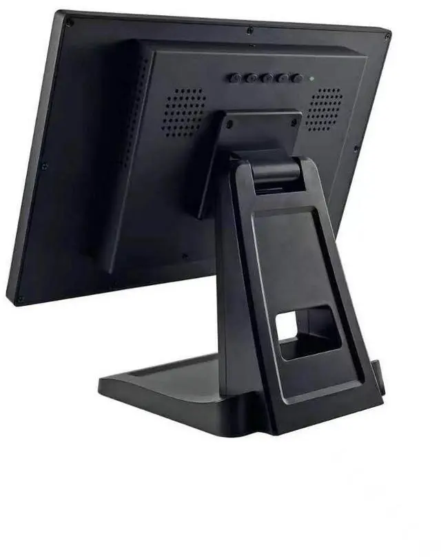 Alt view image 5 of 7 - 15.6 Inch 1920 x 1080 FHD IPS Touchscreen POS Monitor with Metal Stand, 10 Points Touch HDMI VGA, Waterproof Dustproof Screen 1080P, Indusitrial, Office, Retail, Gym, Warehouse (Black)