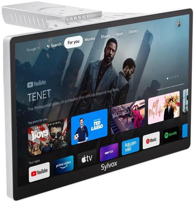 Main image of Kitchen TV, Small Smart TV for Kitchen, 15.6 inch 1080P Full HD Under Cabinet TVs, Google Television with Voice Remote Control WiFi Bluetooth Chromecast 2 Speakers, Compact & Foldable, Gray