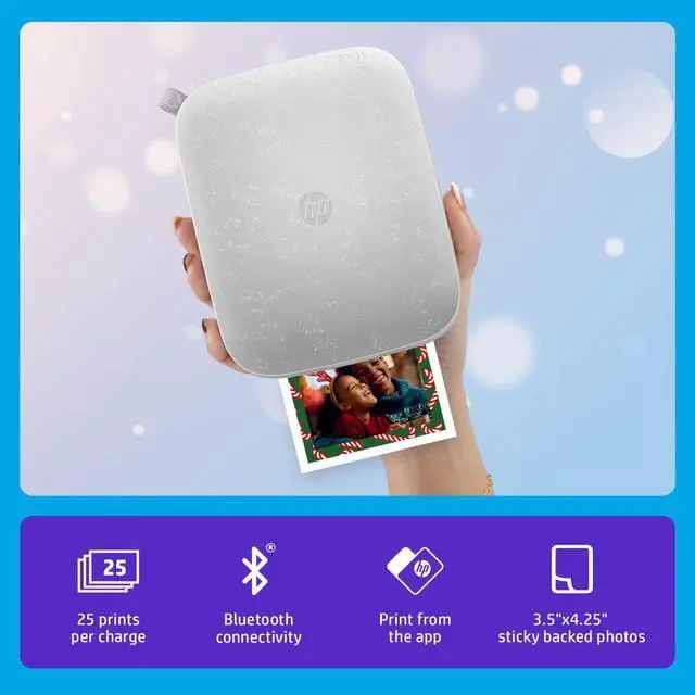 Alt view image 2 of 7 - Sprocket 3x4 Instant Photo Printer Wirelessly Print 3.5x4.25 Photos on Zink Paper from iOS & Android Devices