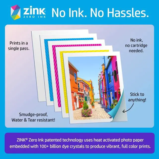 Alt view image 5 of 7 - Sprocket 3x4 Instant Photo Printer Wirelessly Print 3.5x4.25 Photos on Zink Paper from iOS & Android Devices