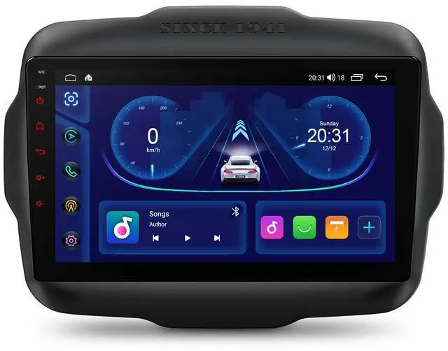Main image of 9 Android Car Stereo for Jeep Renegade 2015-2020, Octa Core, 4+64GB | Android 14 Head Unit, CarPlay Android Auto, GPS Navigation, Support Bluetooth, DSP, 4G LTE, OBD2 DVR TPMS Backup Camera