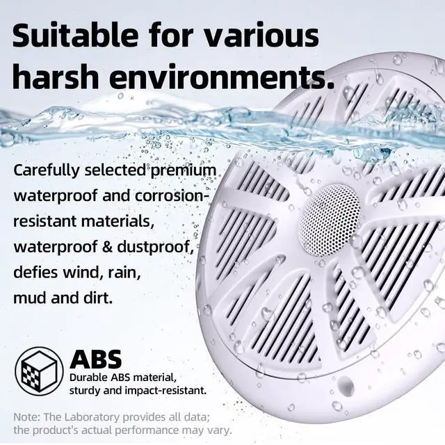 Alt view image 7 of 7 - 800W 6.5 Inch Marine Speakers - 2 Way Waterproof UV Weather Resistant Outdoor Stereo Sound System, High-Fidelity Audio for Boats, RVs, Cars, Golf Carts, Hot Tubs, Indoor/Outdoor DIY Use