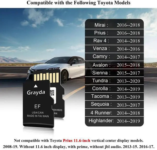 Alt view image 5 of 7 - 2026 Navigation SD Card Map Update Compatible with Toyota Vehicles | Fits Tacoma, Highlander, RAV4, Tundra, Camry, 4Runner, Sienna & More | Preloaded USA & Canada GPS Maps, Roads & POIs