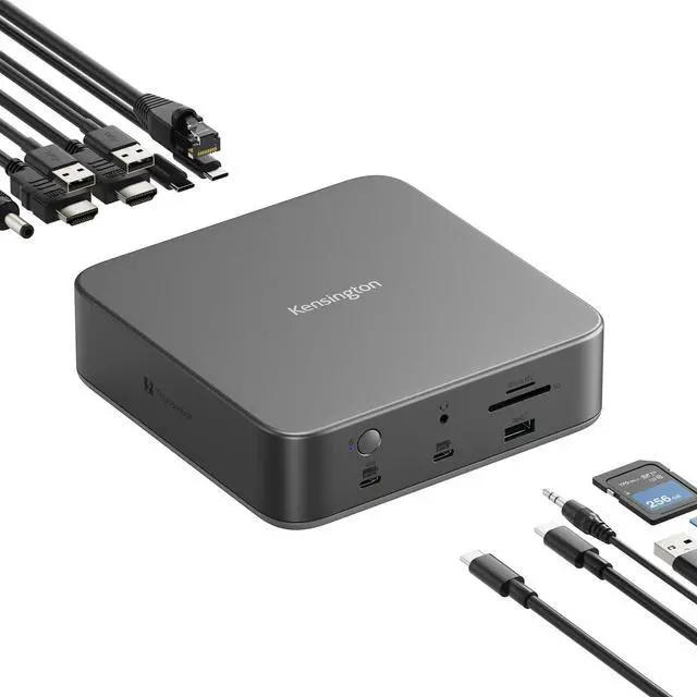 Main image of SD5010T5 Thunderbolt 5 Docking Station with 140W PD, Up to Three 4K 60Hz Displays, 13 Ports, 2 x HDMI, 2 x TB5, SD & Micro SD 4.0 Slots, 2.5Gbps Ethernet (K35231NA)