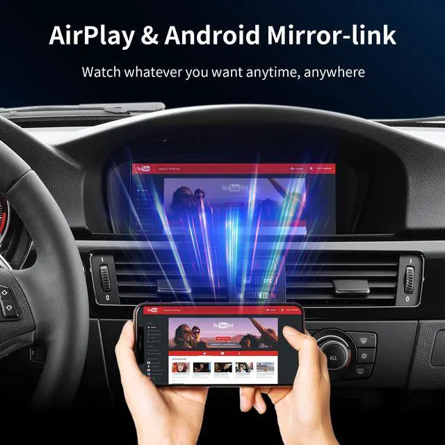 Alt view image 5 of 7 - Wireless CarPlay/Android Auto 8.9 Inch Touchscreen for BMW 3 Series E90/E91/E92/E93, 5 Series E60/E61/M5 (2005-2008) with CCC System, Car Radio Receiver, Multimedia, Bluetooth, Car Stereo