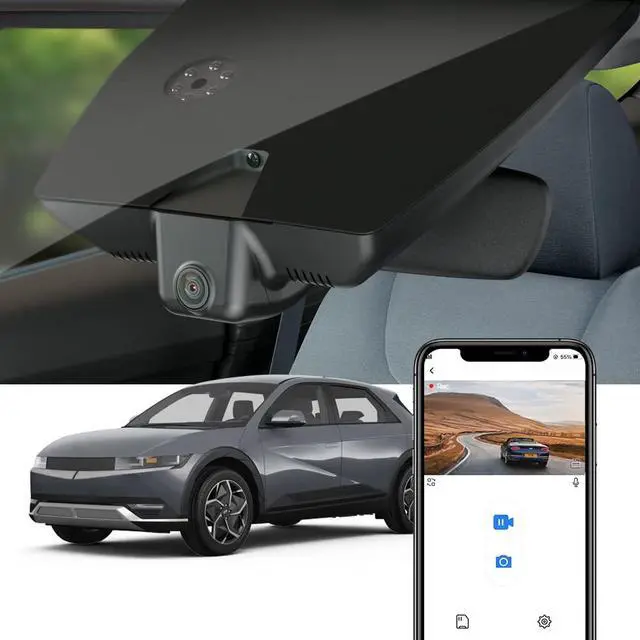 Main image of 4K Dash Cam Suitable for Hyundai IONIQ 5 2022-2024 (6 Vents) SE Standard Range SEL Limited, OEM Look, UHD 2160P Video, Built-in WiFi & APP, Loop Recording, G-Sensor, Plug & Play, 64GB Card