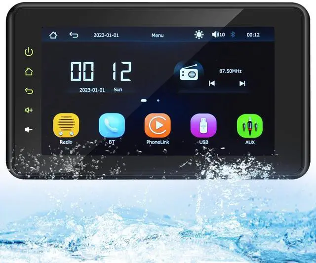 Main image of 2026 Upgraded Marine Stereo with Wireless CarPlay and Android Auto | Portable 8'' Wireless Carplay Touchscreen, Waterproof IPX6 Marine Multimedia Player for Marine, ATV, Boat, BZR, Golf Cart