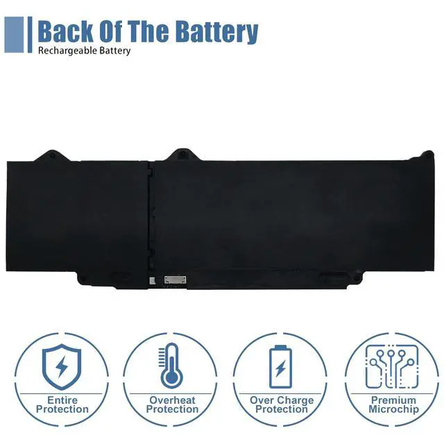 Alt view image 4 of 5 - R73TC DR02P Laptop Battery Replacement for Dell Latitude 5440 5450 5540 5550 Precision 3480 3490 3580 3590 Series 0V042N V042N 11.4V 54Wh
