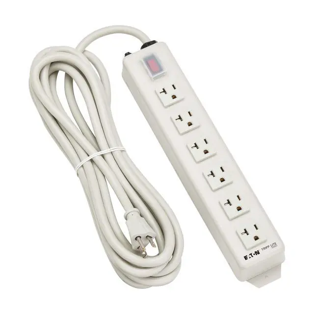 Alt view image 3 of 7 - Eaton Series Heavy Duty 20 Amp Power Strip, 6 Outlet, Metal, Under Desk & Wall Mount Option, 6ft Extension Cord, On/Off Switch Cover, Industrial Garage Shop Work Bench (TLM615NC20)
