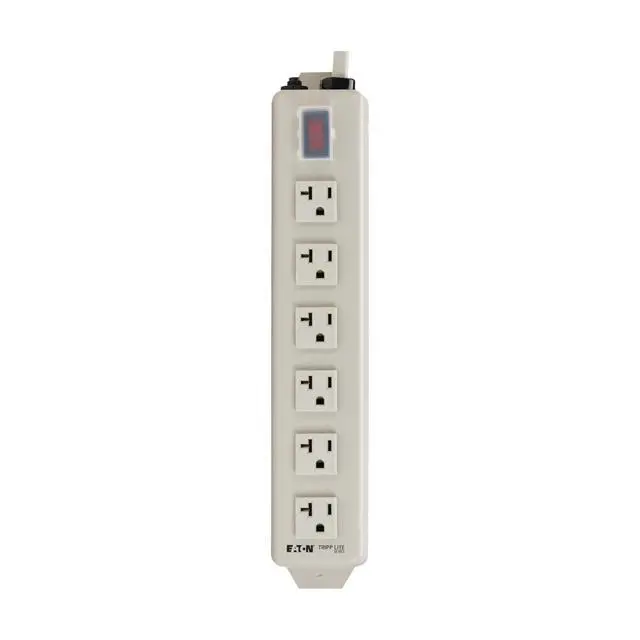 Alt view image 6 of 7 - Eaton Series Heavy Duty 20 Amp Power Strip, 6 Outlet, Metal, Under Desk & Wall Mount Option, 6ft Extension Cord, On/Off Switch Cover, Industrial Garage Shop Work Bench (TLM615NC20)