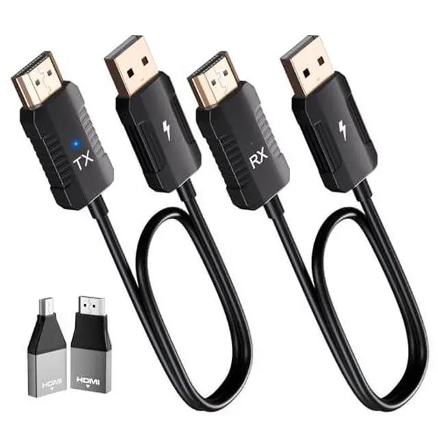 Alt view image 2 of 7 - Wireless HDMI Transmitter and Receiver 4K Decode 1080P Output, HDMI Wireless Extender, Plug & Play, Support 2.4/5GHz for Streaming Video and Audio to Monitor from Laptop/Pc/Tv Box (Black)
