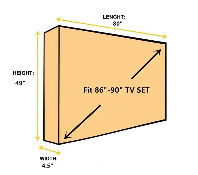 Alt view image 7 of 7 - Outdoor 86"-90" TV Set Cover,Scratch Resistant Liner Protect LED Screen Best-Compatible with Standard Mounts and Stands (American Flag)