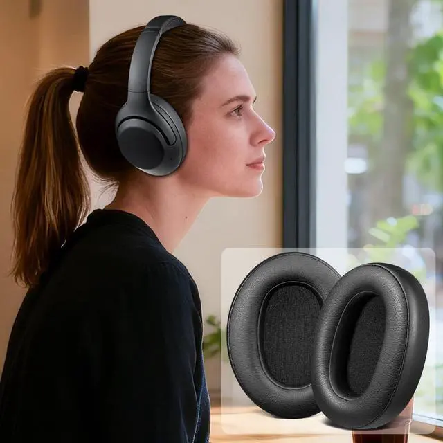 Alt view image 5 of 7 - Earpads for Sony WH-XB900N (Not Fit WH-XB910N) - Black | Also for WH-CH710N/WH-CH720N/WH-RF400/MDR-RF895RK Headphones