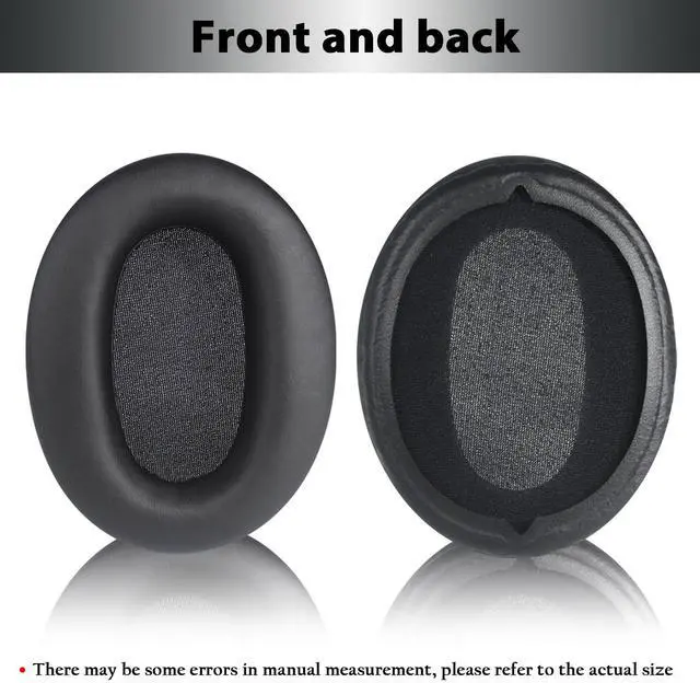 Alt view image 3 of 7 - Replacement Ear Pads for Sony WH-CH720N, WH-CH710N - Black | Softer Protein Leather & High-Density Memory Foam Earpads for Sony Headphones