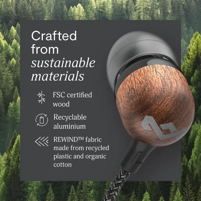 Alt view image 5 of 7 - House of Smile Jamaica USB-C Wired Earbuds with Microphone, in-Ear Headphones, 9.2mm Driver, Tangle-Resistant Cable, Plug-and-Play Earphones for Smartphones, Tablets & Laptops (Black)
